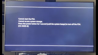 Fixed PS4 Error Code CE343358  Cannot start the PS4  Cannot access system storage [upl. by Haidadej]