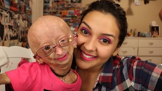 Adalia Rose Does My Makeup  PinkPurple Party Poppin Eyes   Adalia Rose  Lifeofval [upl. by Inness]