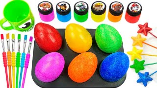 Satisfying Video Rainbow Mixing All Lollipop amp Color EGGS From Rainbow Magic Candy amp Cutting ASMR [upl. by Nnelg]