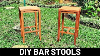 How to Make Wooden Bar Stools  DIY Woodworking Project [upl. by Treble561]