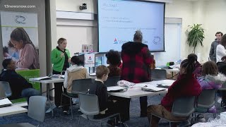 Virginia Natural Gas teach students how to live more sustainably by hosting an energy workshop [upl. by Haimrej]