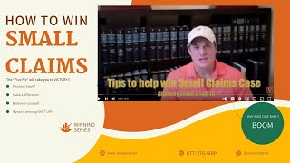 How to win a small claims court lawsuit [upl. by Manson]