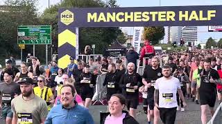 Manchester Marathon Yellow Wave Start 13 October 2024 an amazing sight [upl. by Mannes101]