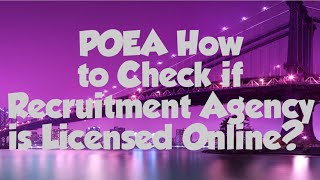 POEA Paano Malaman Online Kung Legal o Licensed Ang Recruitment Agency Gamit ang Mobile [upl. by Dagna953]