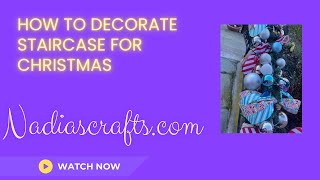 How to decorate staircase  outdoor Christmas decor diy Christmas decor [upl. by Eedissac]