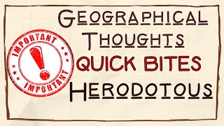 Herodotous  Greek Geographers  Quick Bites Geographical Thoughts  In Hindi [upl. by Abibah]