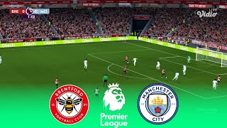 BRENTFORD vs MANCHESTER CITY  Premier League 20232024  05 February 2024  PES Gameplay [upl. by Odnalro]