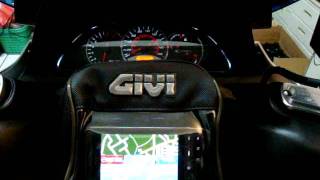 Spooks Xciting 500 mounted GIVI S850 GPS universal holder Touch [upl. by Idissak124]