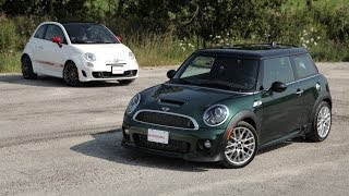 2013 MINI Cooper S vs 2013 Fiat 500c Abarth [upl. by Enaled692]