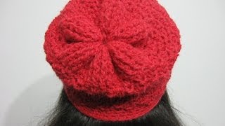 Angel Stitch Messy Bun Slouchy Beanie  Crochet Tutorial [upl. by Charla]