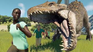 INDOMINUS REX VS INDORAPTOR VS SPINOSAURUS DINOSAURS BATTLE  Jurassic World Evolution 2 [upl. by Kentiggerma421]