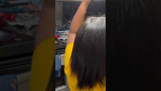 Silky Relaxed Hair  Silk Press on 4C Relaxed Hair relaxedhair longhair hair hairstyle shorts [upl. by Fronniah]