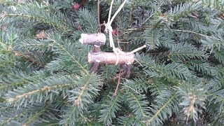 DIY Christbaumschmuck aus Holz selber machen  Weihnachtsbaumschmuck aus Naturmaterialien basteln [upl. by Lucie]