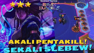 PENTAKILL AKALI SAKIT BANGET   TFT MOBILE INDONESIA [upl. by Annekim]