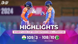 India W vs Pakistan W  ACC Womens Asia Cup  Match 2  Highlights [upl. by Otrevire]