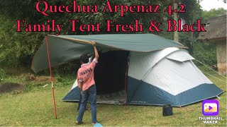 Unboxing Quechua Arpenaz Family 42 Tent Fresh amp Black [upl. by Sivrad]