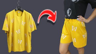 How to make comfortable shorts from a Tshirt for 15 minutes [upl. by Naej]