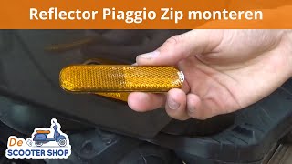 Reflector Piaggio Zip origineel 3D model monteren  Montagevideo  De Scooter Shop [upl. by Ecital]