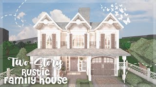 Minami Oroi Bloxburg Speedbuild TwoStory Rustic Family House  May 3 2021 [upl. by Hsiekal]