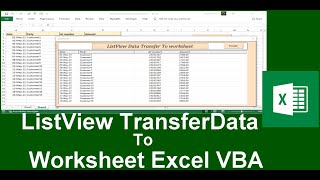 ListView tranfer data to Worksheet Excel VBA [upl. by Dominus]