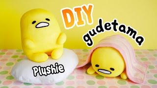 DIY Gudetama Plushie with 3 Simple Materials ぐでたま Lazy Egg Plushie Tutorial [upl. by Sivla]