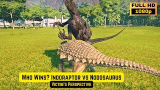 Who wins Indoraptor vs Nodosaurus  Jurassic World Evolution [upl. by Rezal321]