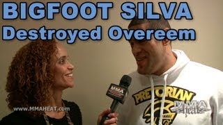 Bigfoot Silva Told Overeem To Get Up  Keep Fighting After He Knocked Him Out [upl. by Nica]