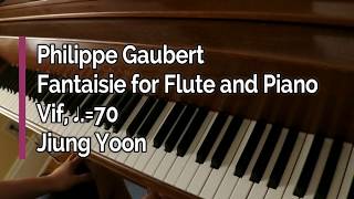 Piano part Gaubert Fantaisie for Flute and Piano Vif ♩70 [upl. by Utica676]