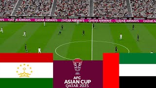 طاجيكستان 6 vs 4 الإمارات العربية المتحدة Penalty AFC 2024  محاكاة ألعاب الفيديو PES 2021 [upl. by Elocal]