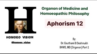 Aphorism 12  Organon of medicine [upl. by Nerwal]