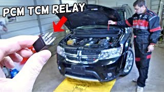 DODGE JOURNEY PCM TCM RELAY LOCATION ENGINE COMPUTER TRANSMISSION MODULE RELAY LOCATION [upl. by Connelly]