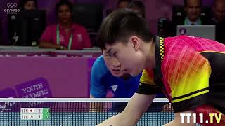 Lin Yun Ju vs Tomokazu Harimoto Semifinal YOG 2018 [upl. by Eniroc456]