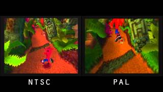 PAL vs NTSC  Crash Bandicoot PSX [upl. by Dnarud303]