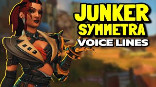 JUNKER SYMMETRA  Voice Line Interactions Overwatch 2 Season 10 [upl. by Lukas]