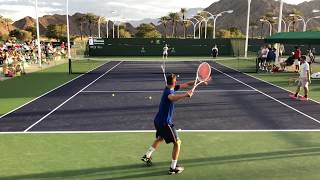 Dominic Thiem amp Diego Schwartzman  IW Court Level Practice [upl. by Johna]