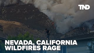 Residents forced to evacuate as California Nevada wildfires rage [upl. by Akinat]