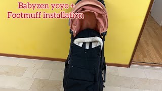 Babyzen yoyo footmuff installation  yoyo 6 [upl. by Engamrahc846]