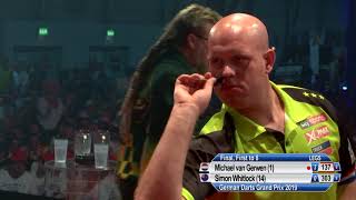 2019 German Darts Grand Prix final  Van Gerwen v Whitlock [upl. by Guttery]