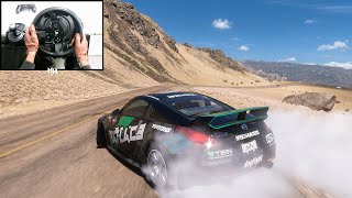 Drifting to Volcano Top  Nissan 350z  Forza Horizon 5  Steering Wheel gameplay [upl. by Kristopher]