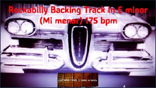 Rockabilly Backing Track in E minor  Mi menor 175 bpmBase Rockabilly para improvisar [upl. by Ogir]