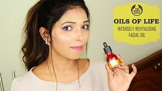 The Body Shop Oils Of Life Intensely Revitalising Facial Oil  Review amp Demo  Hina Attar [upl. by Maddalena834]