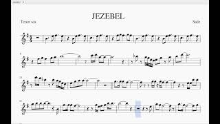 SADE  JEZEBEL  base  backing track  sheet music  tenor sax [upl. by Enilra981]