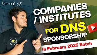 CompaniesInstitutes for DNS Sponsorship in February 2025 Batch  MarineR Sk [upl. by Arita939]