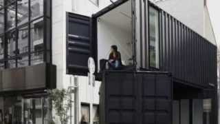 387 Sq Ft Modern Stacked Shipping Containers [upl. by Yelruc]