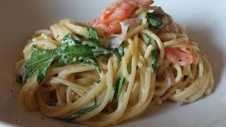 Spaghetti mit Lachs amp Rucola Rezept  Spaghetti with Salmon amp Rocket Recipe  ENG SUBS [upl. by Vocaay118]