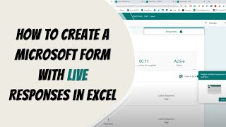 How to Create a Microsoft Form with Live Responses in Excel [upl. by Yentrok]