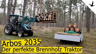 Kleintraktor Arbos 2035 mit Frontlader🚩Der perfekte Brennholz Traktor in Vorstellung und Test [upl. by Annaeoj100]