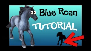 Schleich Repaint Tutorial BLUE ROAN  Neue Methode [upl. by Senskell]