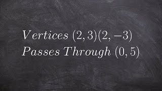 Given a point and both vertices find the standard form of the hyperbola [upl. by O'Kelly699]