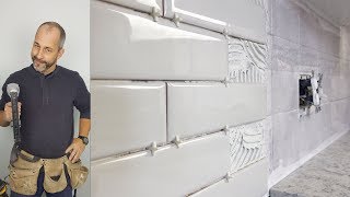 How to Tile Over an Existing Back Splash with Subway Tile [upl. by Bedad]